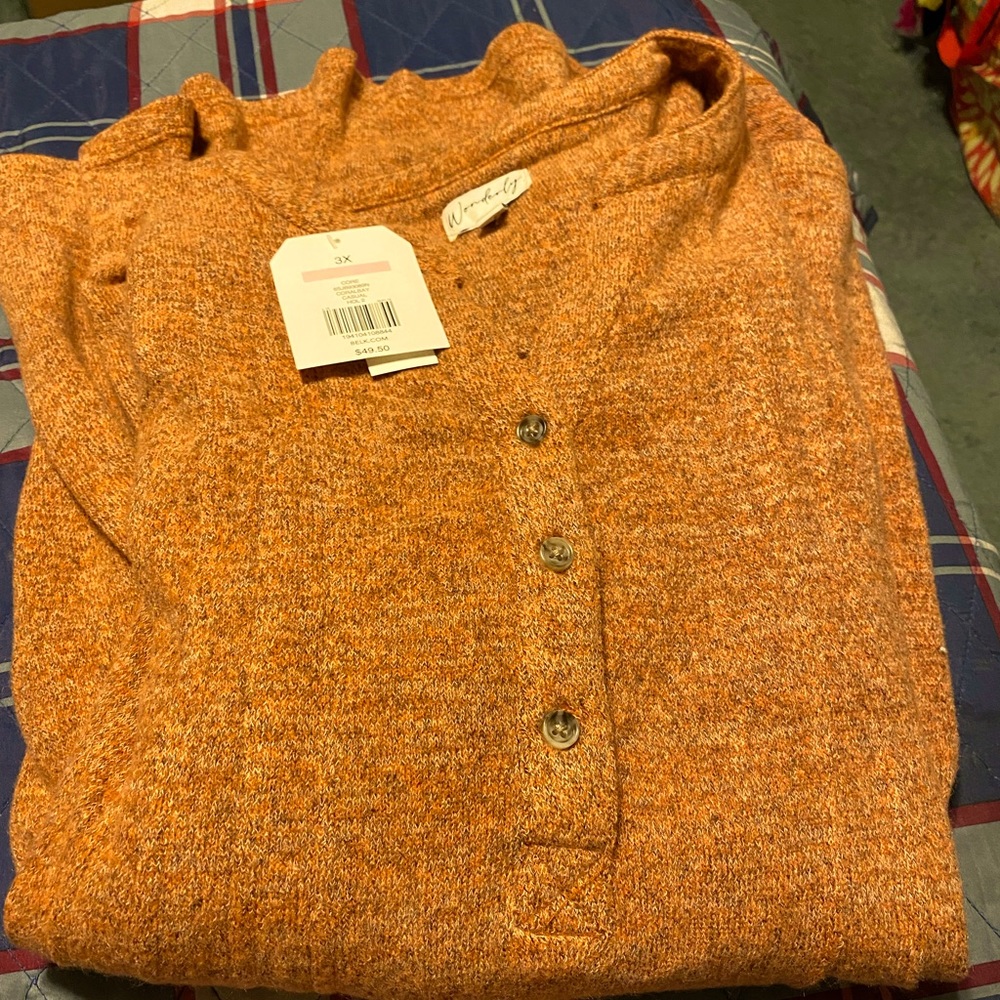 Wonderly Henley Top 3X New! Pintucked front. Gathered back. Very warm!! Great!
